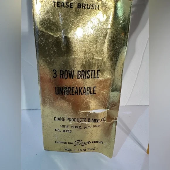 Vtg Diane Tease N Style All Purpose Tease Brush 3 Row Bristle#8125 Hong Kong - Picture 4 of 11